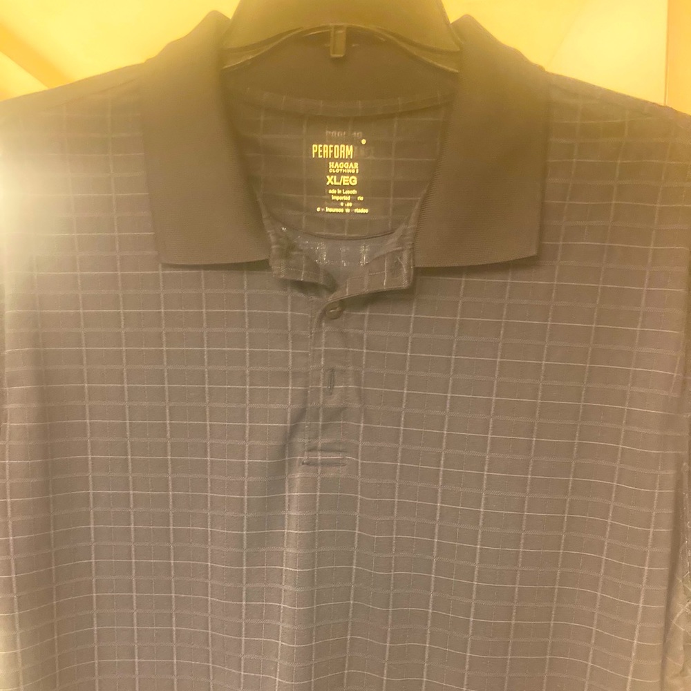 Haggar Short Sleeve Collard Polo Blue XL